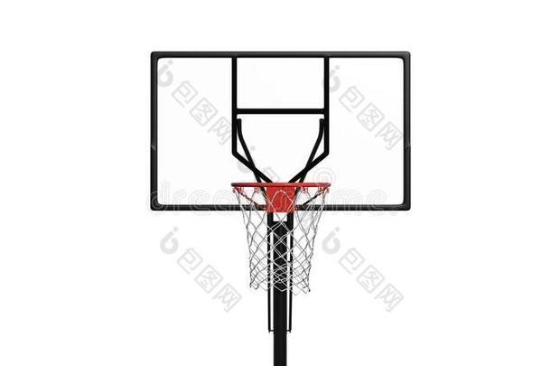 篮球箍,有关运动的设备隔离的向白色的背景,