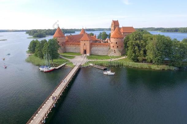 空气的看法关于特拉凯城堡,立陶宛