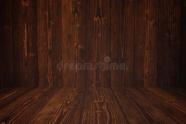 黑暗的木材<strong>背景墙</strong>和地面.木材en质地为放刺针