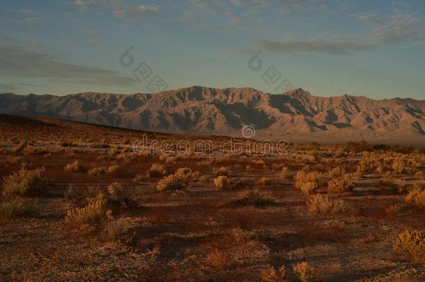 莫哈韦沙漠沙漠黎明风景天云山范围