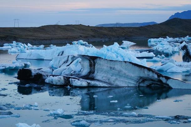 <strong>风景风景</strong>和冰采用乔库萨隆,冰岛