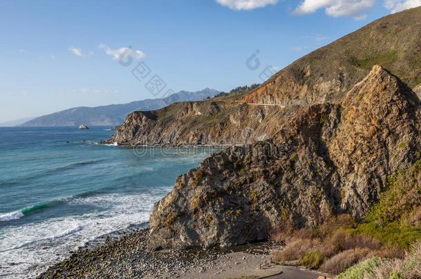 美国加州海岸风景优美的风景