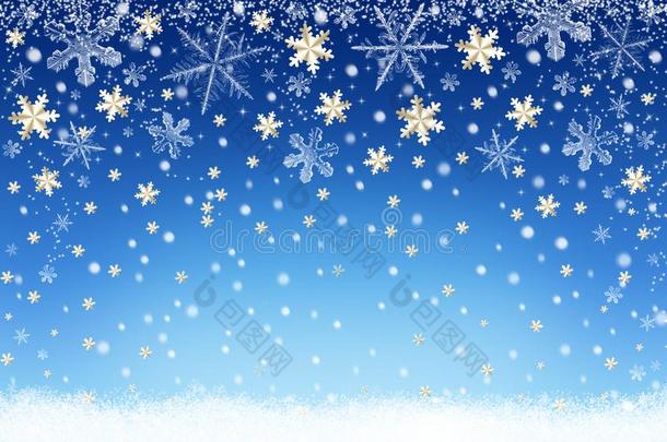 冬雪<strong>风景背景</strong>和雪flakes.圣诞节胡里节