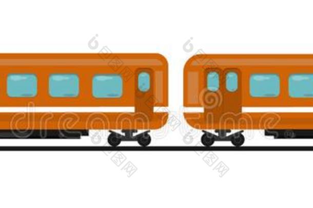 乘客火车关于桔子颜色从两个cablerelaystati向s电缆继<strong>电器</strong>站向铁路<strong>公司</strong>股票