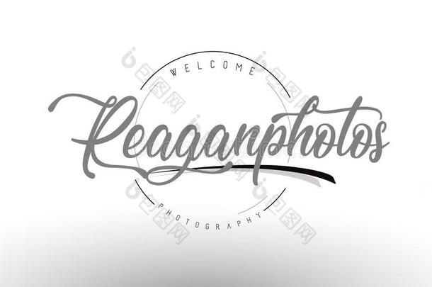 里根Regan的变体个人的摄影标识设计和摄影师名字.