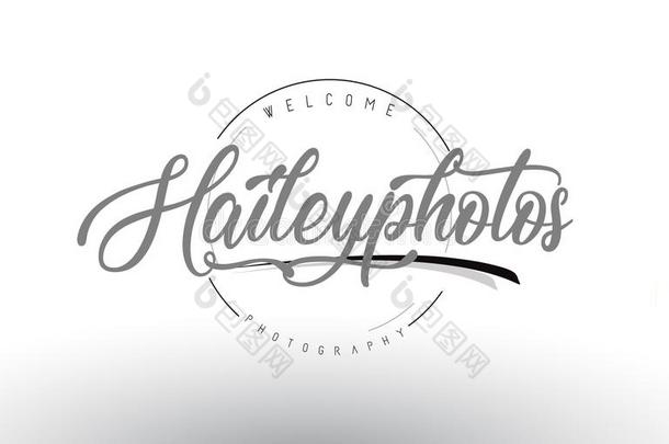 黑利Haley的变体个人的摄影标识设计和摄影师名字.