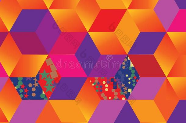 节日桔子和紫罗兰几何学的背景