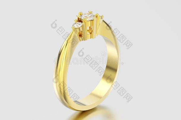 3英语字母表中的第四个字母说明黄色的金num.三石头钻石戒指