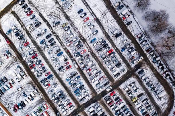 空气的看法关于雪妥协停车场采用英格兰.