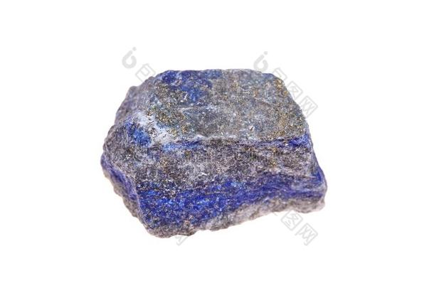 石头<strong>天蓝</strong>石,隔离的向白色的背景,岩石关于石拉祖