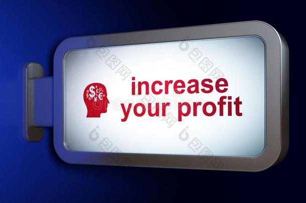 商业观念:增加你的收益和上端和财政symbol符号