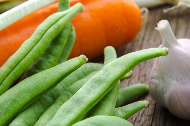 有机的绿色的蔬菜,豆,严格的素食主义者,健康的维生素,豆