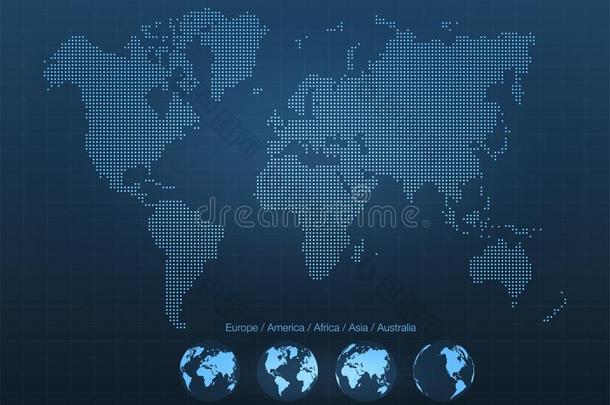 抽象的世界地图和地球.行星地球,网,全球的Colombia哥伦比亚