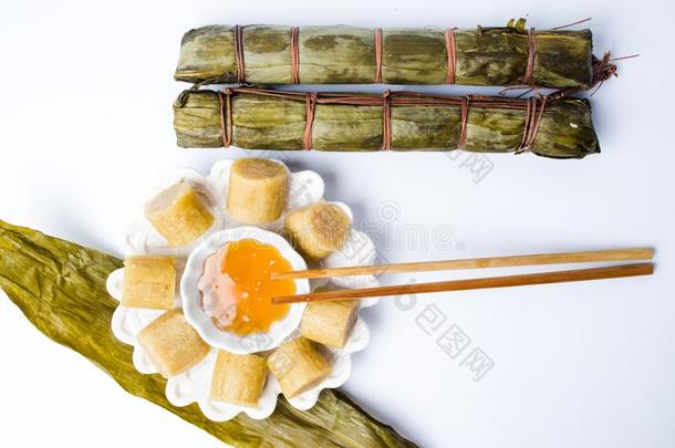 筷子迷人的切成片关于粽子为龙小船节日从