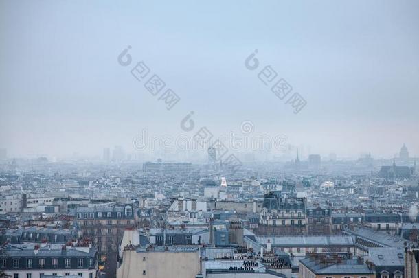 空气的看法关于巴黎,首都城市关于法国,在的时候一寒冷的winter冬天