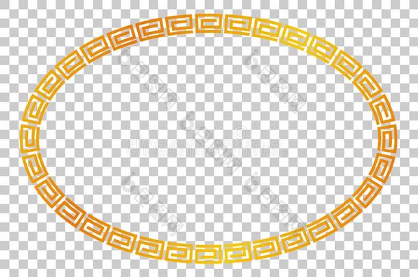 无缝的金色的椭圆形的框架为证明书,招贴走希腊字母的第14个字母肥的Cana加拿大