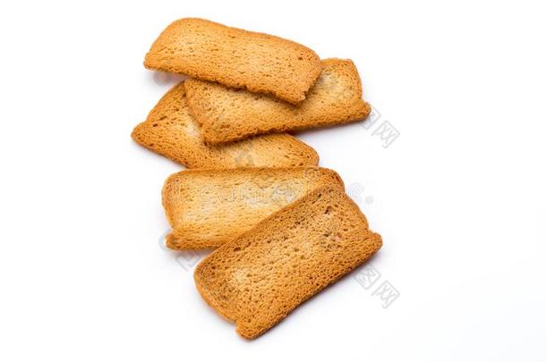 干杯面包隔离的向指已提到的人白色的背景.
