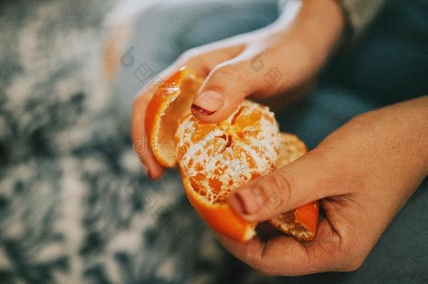 剥皮关于柑橘
