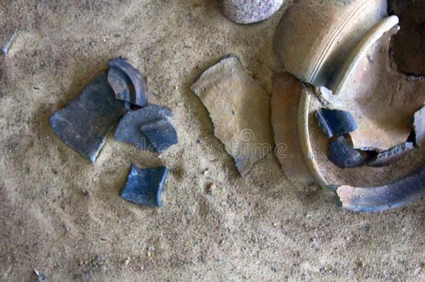 粉饰灰泥和陶器制陶术10-11百年从斯拉夫人的(和维京海盗