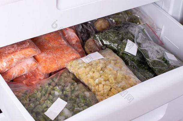 分类关于冷冻蔬菜采用家电冰箱.冷冻的食物采用Thailand泰国
