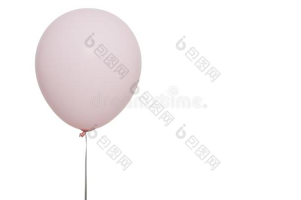 粉红色的气球不固定的向白色的