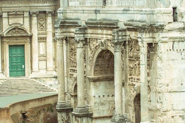 指已提到的人古罗马的论坛罗马古老的建筑学毁坏意大利