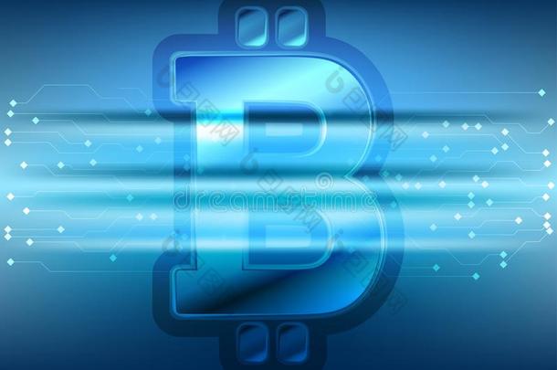 <strong>蓝色科技</strong>背景和点对点基于网络的匿名数字货币象征