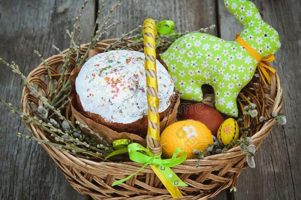 春季复活节鸡蛋蛋糕复活节兔子篮