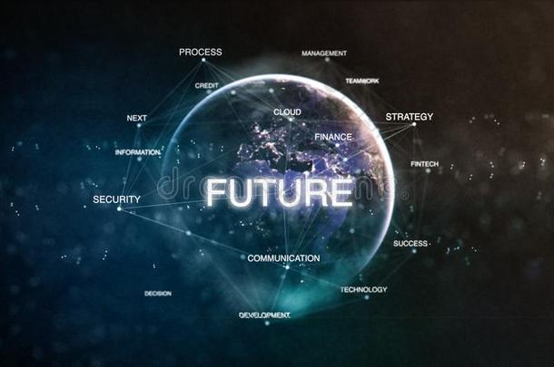 <strong>科技地球</strong>从空间单词放置和将来的采用集中.将来时