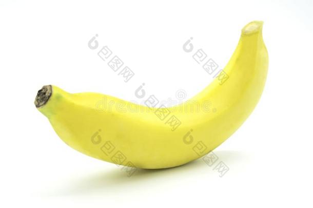 新鲜的黄色的香蕉.成熟的香蕉隔离的向白色的背景