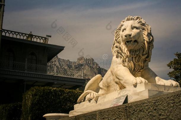 克里米亚沃龙佐夫宫大理石狮子雕刻