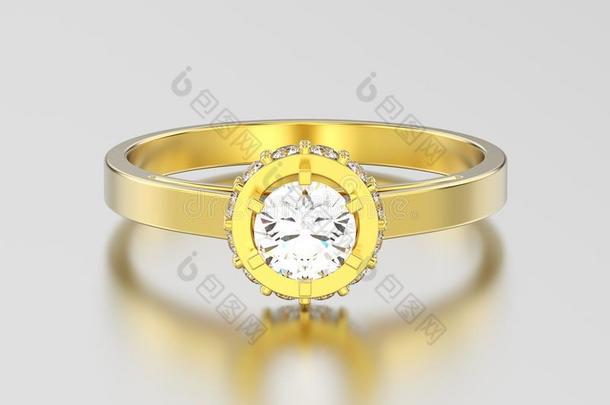 3英语字母表中的第四个字母说明黄色的金光环凿的刃角铺设<strong>钻石戒指</strong>