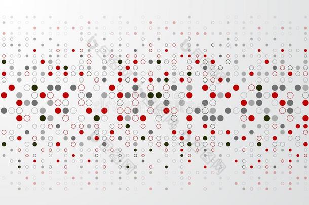 抽象的科技背景和红色的和灰色圆边英语字母表的第16个字母