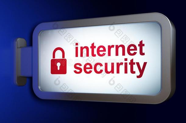 安全观念:互联网安全和关闭着的挂锁向跳蚤