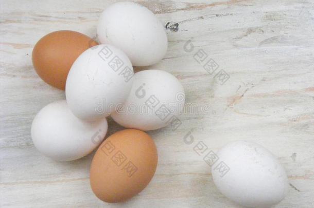 <strong>一签</strong>关于白色的和棕色的鸡卵向白色的破旧的后座