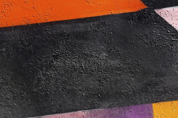 抽象的详述关于金属墙和碎片关于富有色彩的在墙上的乱涂乱写