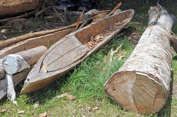 玻里尼西亚人的独木舟雕刻拉罗汤加岛烹调岛