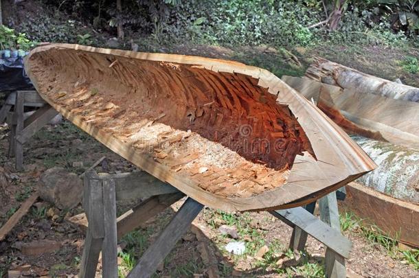 玻里尼西亚人的独木舟雕刻拉罗汤加岛烹调岛