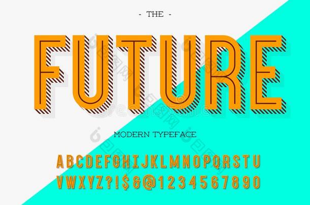 将来的现代的字体.字体富有色彩的方式为海报