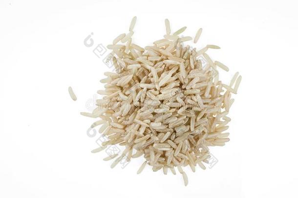 少数关于双齿鱼叉关于长的-谷物稻隔离的向白色的