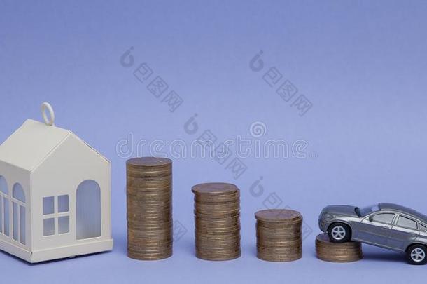 灰色汽车模型和家和co采用sur一nce联合保险采用指已提到的人形状关于一histogr一m向
