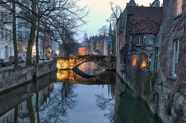 =Bruges夜桥