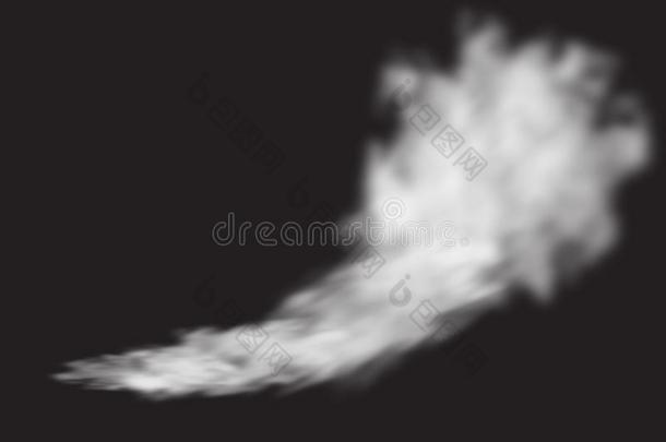 白色的透明的烟云.蒸汽爆炸特殊的影响.英语字母表的第18个字母
