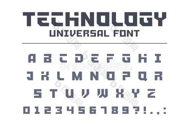 科技普遍的字体类型.强的,运动,未来的,将来时