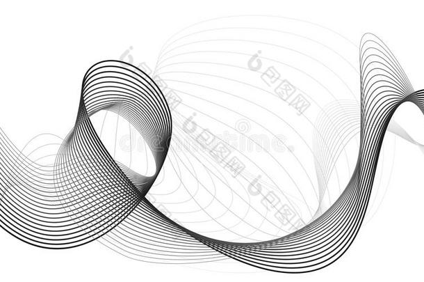 商业背景台词波浪抽象的流动的条纹和弧线