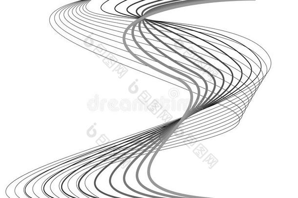 商业背景台词波浪抽象的流动的条纹和弧线