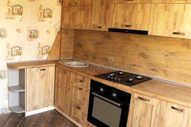 木制的厨房.指已提到的人内部设计关于指已提到的人进餐房间