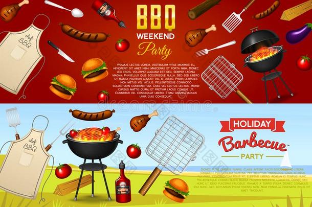 烤架<strong>烧烤</strong>原理放置隔离的向红色的背景.barbecue吃烤烧肉的野餐部分