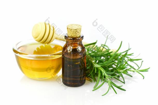 迷迭香,蜂蜜和基本的油为顺势医疗论治疗法.