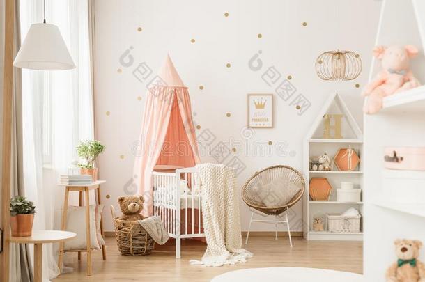 金和粉红色的婴儿`英文字母表的第19个字母卧室